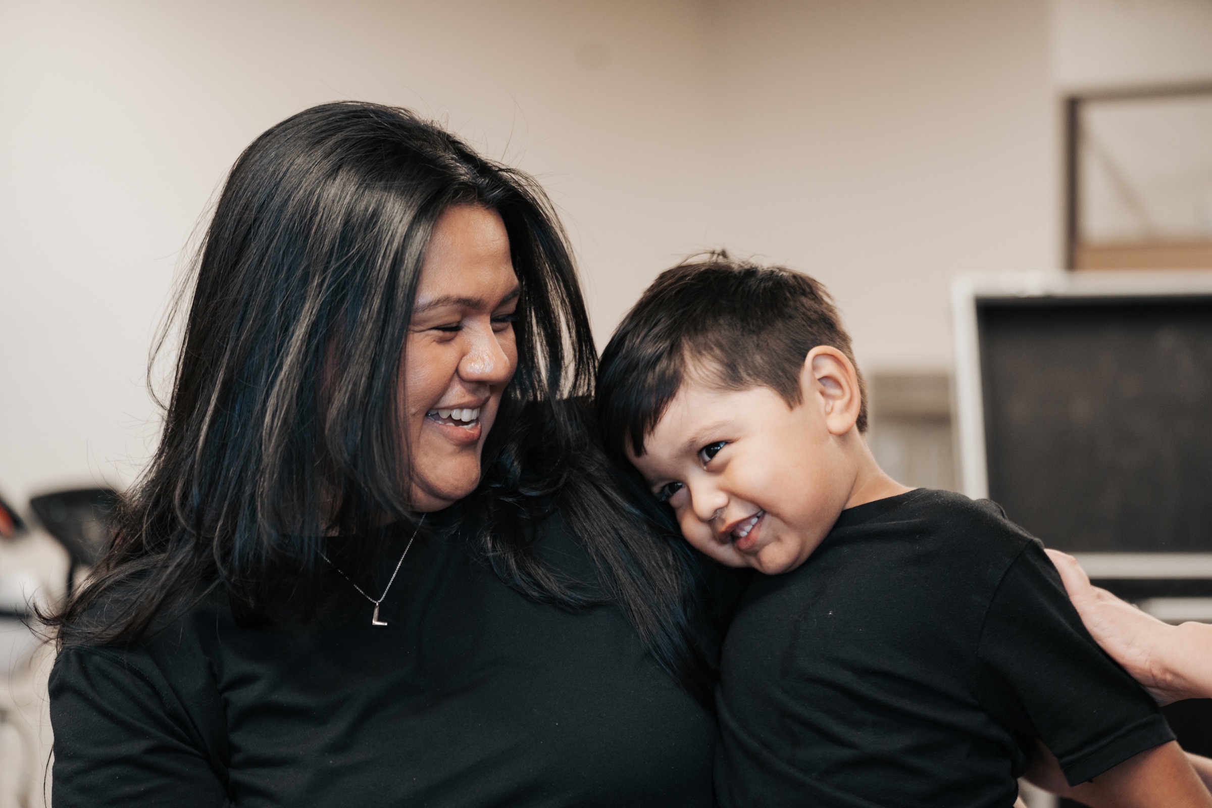 A parent and child sharing life at Orbit