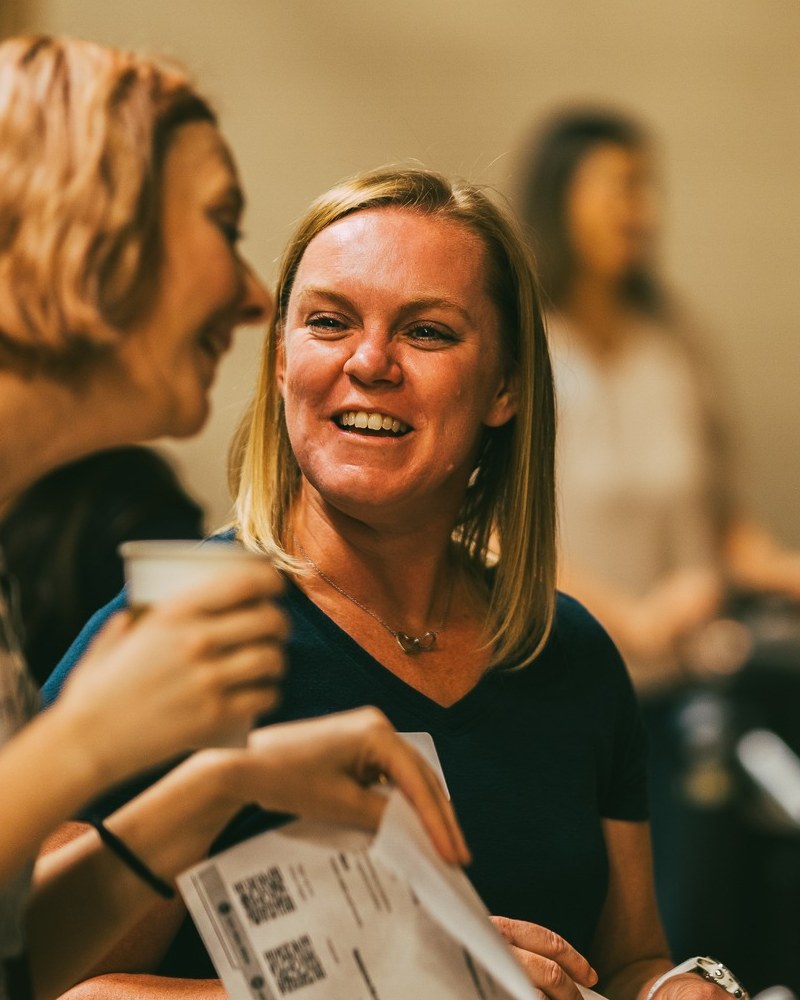Nicole Bridge connecting with people at Orbit Church